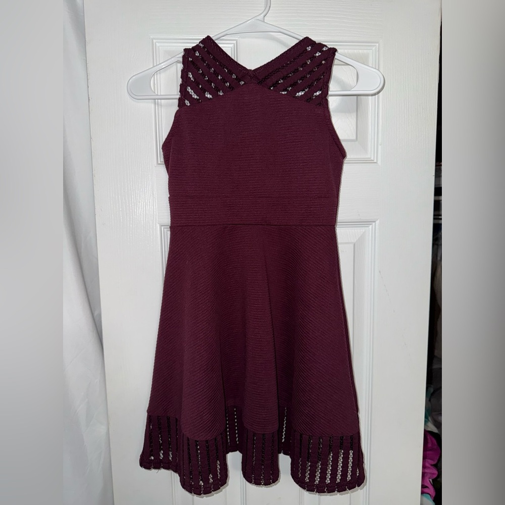 Zunie Burgundy Formal Kids Dress